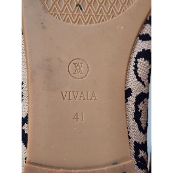 Vivaia Woman's Ballet Flat Round-Toe Claire Tan Dark Leopard Size 9.5 - 41 EU - Picture 9 of 12